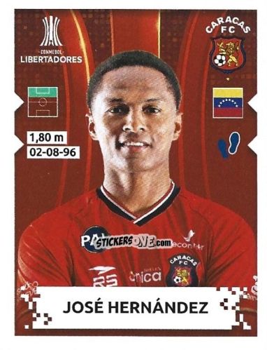 Sticker Jose Hernandez - Conmebol Copa Libertadores 2024 n. 319 - Panini