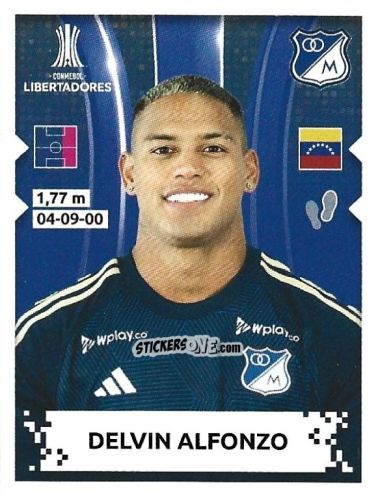 Sticker Delvin Alfonzo - Conmebol Copa Libertadores 2024 n. 324 - Panini
