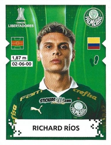 Cromo Richard Rios - Conmebol Copa Libertadores 2024 n. 60 - Panini