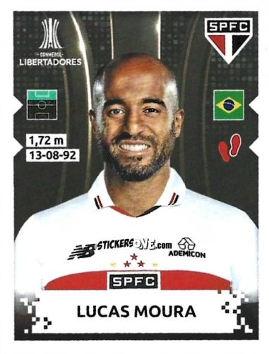 Sticker Lucas Moura - Conmebol Copa Libertadores 2024 n. 95 - Panini