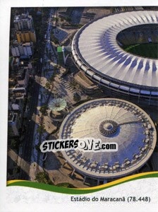 Cromo Estádio Maracanã - Rio de Janeiro - Coppa del Mondo FIFA Brasile 2014 - Panini