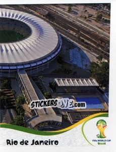Cromo Estádio Maracanã - Rio de Janeiro - Coppa del Mondo FIFA Brasile 2014 - Panini