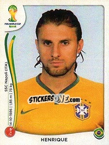 Sticker Henrique - Coppa del Mondo FIFA Brasile 2014 - Panini