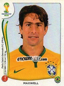 Sticker Maxwell - Coppa del Mondo FIFA Brasile 2014 n. 38x - Panini