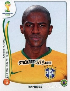 Figurina Ramires - Coppa del Mondo FIFA Brasile 2014 - Panini