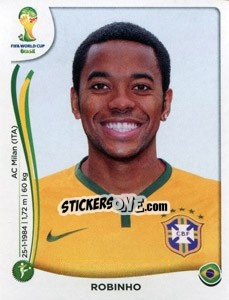 Sticker Robinho - Coppa del Mondo FIFA Brasile 2014 - Panini