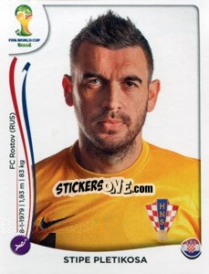 Sticker Stipe Pletikosa - Coppa del Mondo FIFA Brasile 2014 - Panini