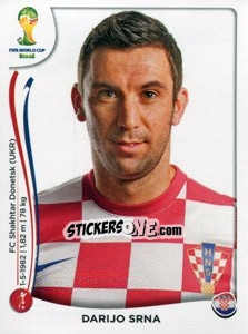 Sticker Darijo Srna - Coppa del Mondo FIFA Brasile 2014 n. 54 - Panini