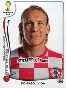 Sticker Domagoj Vida - Coppa del Mondo FIFA Brasile 2014 n. 58 - Panini