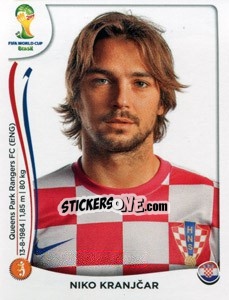 Sticker Niko Kranjcar - Coppa del Mondo FIFA Brasile 2014 - Panini