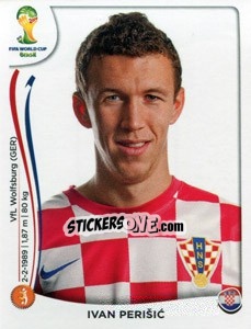 Sticker Ivan Perišic - Coppa del Mondo FIFA Brasile 2014 - Panini