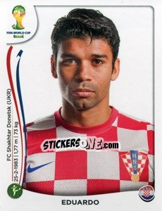 Figurina Eduardo da Silva - Coppa del Mondo FIFA Brasile 2014 - Panini