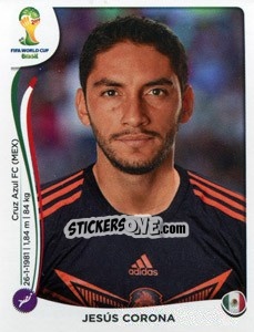 Sticker Jesús Corona - Coppa del Mondo FIFA Brasile 2014 n. 72 - Panini