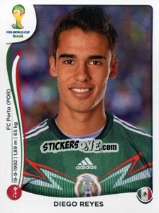 Sticker Diego Reyes - Coppa del Mondo FIFA Brasile 2014 n. 78 - Panini