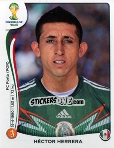Sticker Héctor Herrera - Coppa del Mondo FIFA Brasile 2014 n. 80 - Panini