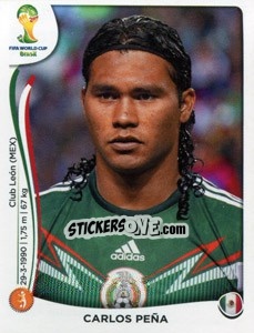 Cromo Carlos Peña - Coppa del Mondo FIFA Brasile 2014 - Panini