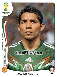 Cromo Javier Aquino - Coppa del Mondo FIFA Brasile 2014 - Panini