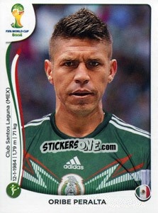 Cromo Oribe Peralta - Coppa del Mondo FIFA Brasile 2014 - Panini