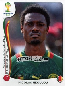 Sticker Nicolas Nkoulou - Coppa del Mondo FIFA Brasile 2014 n. 93 - Panini