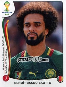 Sticker Benoît Assou-Ekotto - Coppa del Mondo FIFA Brasile 2014 n. 96 - Panini