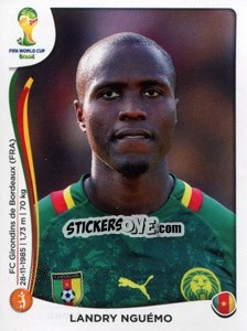 Sticker Landry Nguémo - Coppa del Mondo FIFA Brasile 2014 n. 102 - Panini