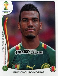 Sticker Eric Maxim Choupo-Moting - Coppa del Mondo FIFA Brasile 2014 n. 104 - Panini