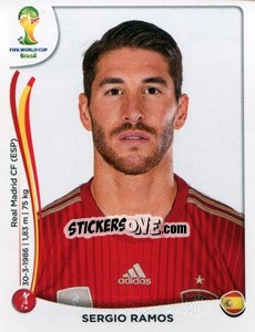 Figurina Sergio Ramos - Coppa del Mondo FIFA Brasile 2014 - Panini