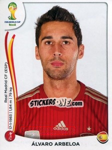Sticker Álvaro Arbeloa - Coppa del Mondo FIFA Brasile 2014 n. 114 - Panini