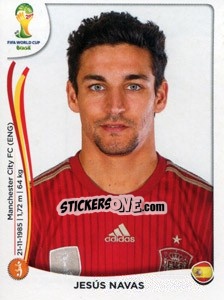 Sticker Jesús Navas - Coppa del Mondo FIFA Brasile 2014 n. 122 - Panini