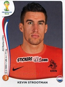 Sticker Kevin Strootman - Coppa del Mondo FIFA Brasile 2014 n. 137 - Panini