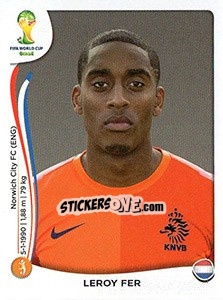 Sticker Leroy Fer - Coppa del Mondo FIFA Brasile 2014 - Panini