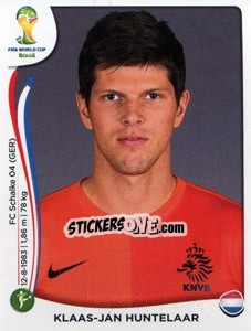 Sticker Klaas-Jan Huntelaar - Coppa del Mondo FIFA Brasile 2014 n. 144 - Panini