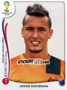 Sticker Jason Davidson - Coppa del Mondo FIFA Brasile 2014 - Panini