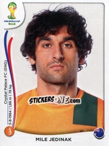 Sticker Mile Jedinak - Coppa del Mondo FIFA Brasile 2014 n. 174 - Panini