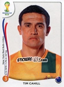Sticker Tim Cahill - Coppa del Mondo FIFA Brasile 2014 n. 178 - Panini