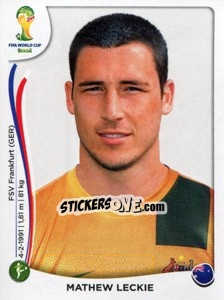 Figurina Mathew Leckie - Coppa del Mondo FIFA Brasile 2014 - Panini