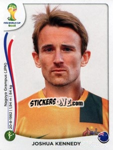 Sticker Joshua Kennedy - Coppa del Mondo FIFA Brasile 2014 - Panini