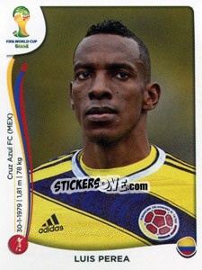 Sticker Luis Perea - Coppa del Mondo FIFA Brasile 2014 n. 189 - Panini