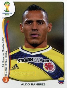 Sticker Aldo Ramirez - Coppa del Mondo FIFA Brasile 2014 - Panini