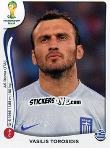 Sticker Vasilis Torosidis - Coppa del Mondo FIFA Brasile 2014 - Panini