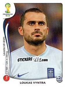 Sticker Loukas Vyntra - Coppa del Mondo FIFA Brasile 2014 - Panini