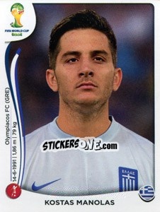 Cromo Kostas Manolas - Coppa del Mondo FIFA Brasile 2014 - Panini