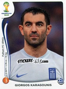 Sticker Giorgos Karagounis - Coppa del Mondo FIFA Brasile 2014 - Panini