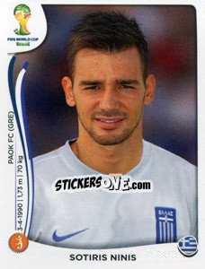 Cromo Sotiris Ninis - Coppa del Mondo FIFA Brasile 2014 - Panini