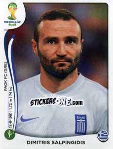 Cromo Dimitris Salpingidis - Coppa del Mondo FIFA Brasile 2014 - Panini