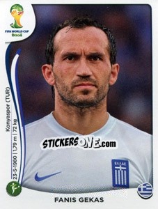 Cromo Fanis Gekas - Coppa del Mondo FIFA Brasile 2014 - Panini