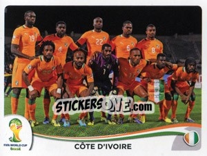 Sticker Team - Coppa del Mondo FIFA Brasile 2014 - Panini