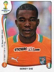 Sticker Serey Die - Coppa del Mondo FIFA Brasile 2014 - Panini