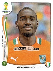 Cromo Giovanni Sio - Coppa del Mondo FIFA Brasile 2014 - Panini