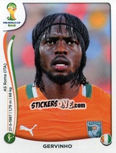 Figurina Gervinho - Coppa del Mondo FIFA Brasile 2014 - Panini